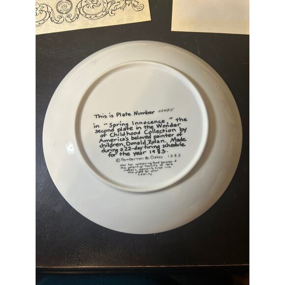 Donald Zolan "Spring Innocence" Wonder of Childhood Collection Plate - Picture 3 of 3